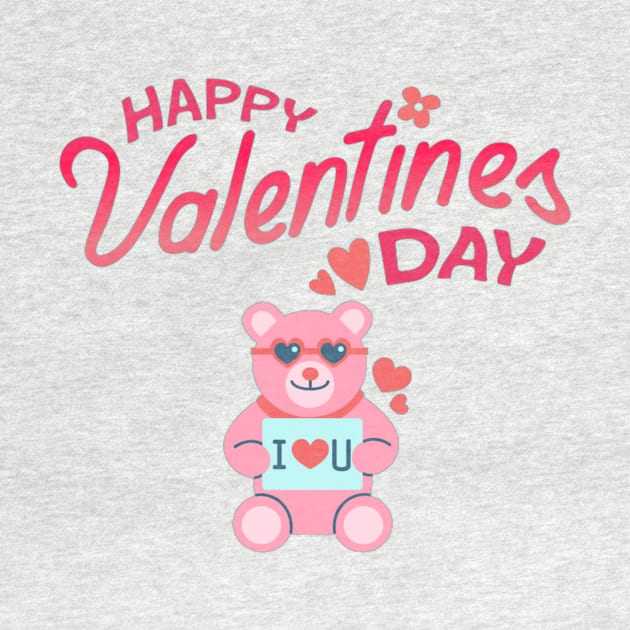 Happy Valentines Day - Teddy Loves U! by Trendy-Now